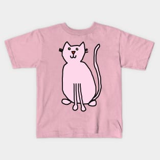 Pink Cat Kids T-Shirt